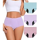 Bobelle Wear Incontinence Underwear for Women Washable Period Briefs Heavy Flow Leakproof 100ml High Absorbency Postpartum Bladder Leak Panties 3 Pack Large