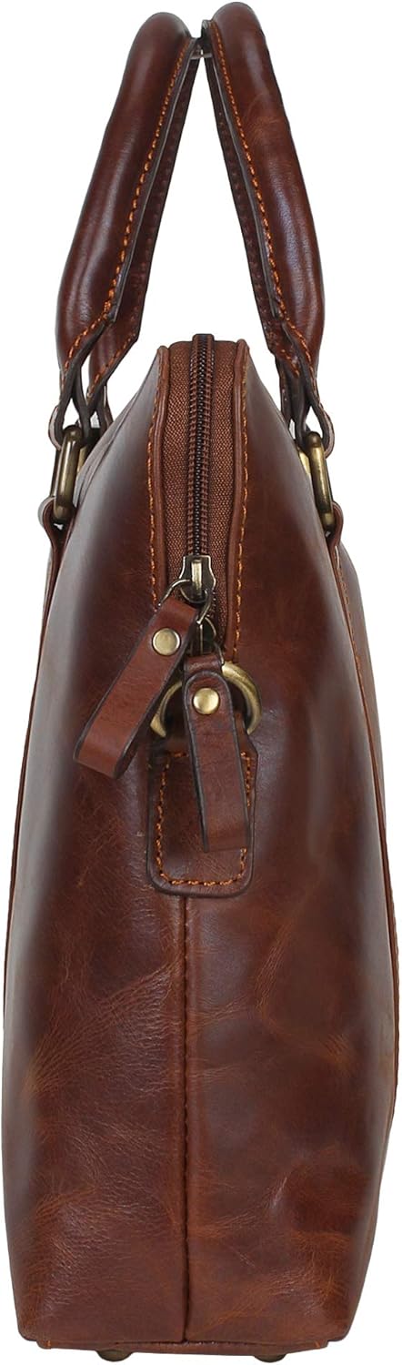 Pitaara Genuine Leather Women's Laptop Bag For Laptops Size 14" (Brown): Shoes