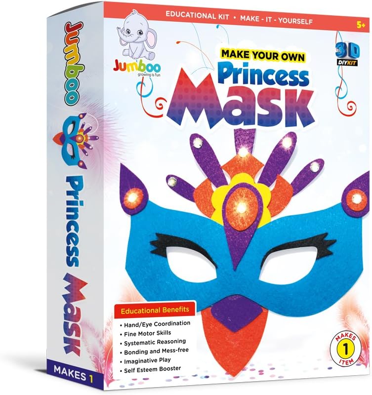 Jumboo Toys DIY 3D Princess Mask Kids Toy Craft Project Kit