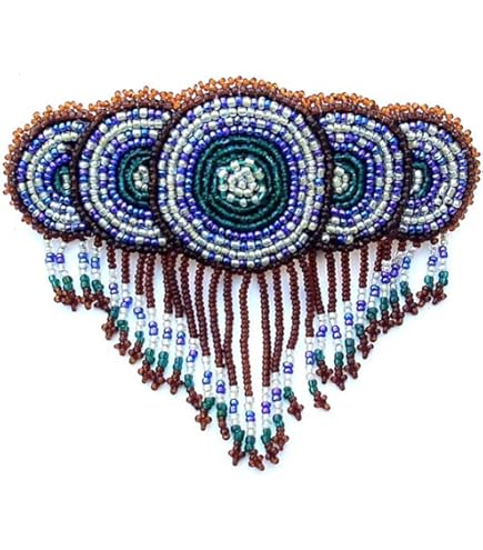 Lavivia Beaded Hair Clip/Barrette. Native American Style Handmade