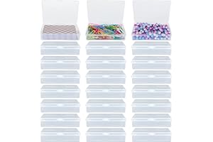 APACALI 30PCS Playing Card Case Clear Plastic Gaming Game Card Holder Organizer, Snaps Closed Clear Card Box Small Hard Plastic Card Storage Box, Empty Trading Card Storage Box 3.8x2.7x0.94 Inch