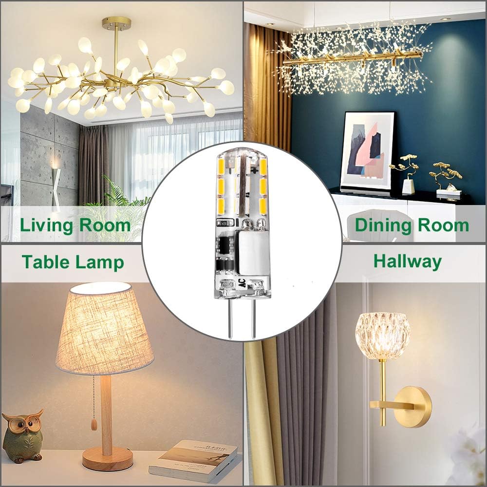 Tailcas G4 LED Bulbs, 1.5W 12V Mini Capsule Light Bulb AC/DC (20W Halogen G4 Lamp Equivalent) - Image 5