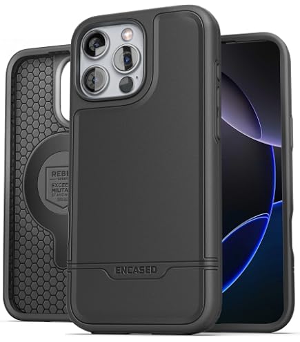 Lamicall Cover Magnetica per iPhone 16 Pro Max - [Bordo Antiscivolo] Custodia per iPhone 16 Pro Max per MagSafe, Airbag Protezione de Grado Militare, Anti-graffi, Super Magnetico - Nero Traslucido