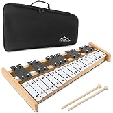 EASTROCK 27 Notes Glockenspiel Xylophone Piano Keys for beginner | Includes 2 Wooden Beaters and Carry Case Professional Instrument for Performance Practice Party Accompaniment Ensemble