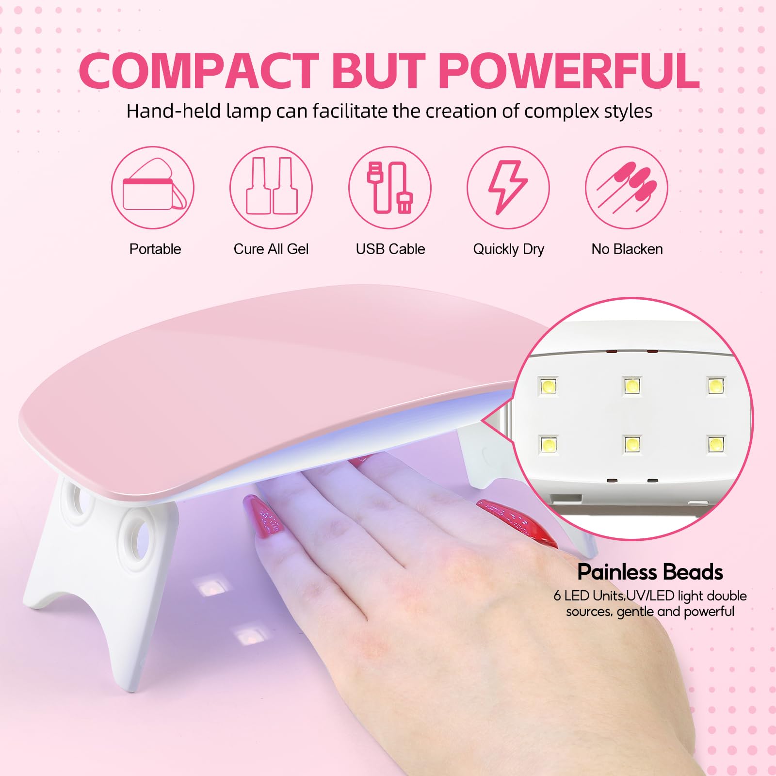 Acrylic Nail Kit for Beginners with Everything Nails Kit Acrylic Set with Drill and U V Light Professional Acrylic Powder Glitter Decorations Rhinstones Nail Starter Kit Gifts for Women - Image 5