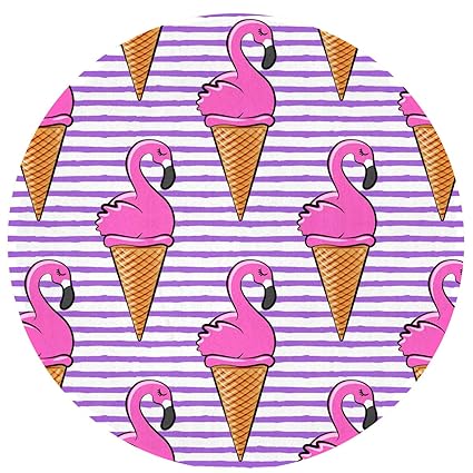 Amazon Com Dididi Cute Ice Cream Purple Flamingo Non Slip