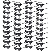 SUNOVELTIES 40 Pack Retro Cat Eye Sunglasses for Women 90s Vintage Goggles Party Glasses Bulk Black White Shades Eyewear