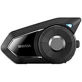 Sena 30K Motorcycle Bluetooth Headset Mesh Communication System, Black, Single Pack with HD Speakers