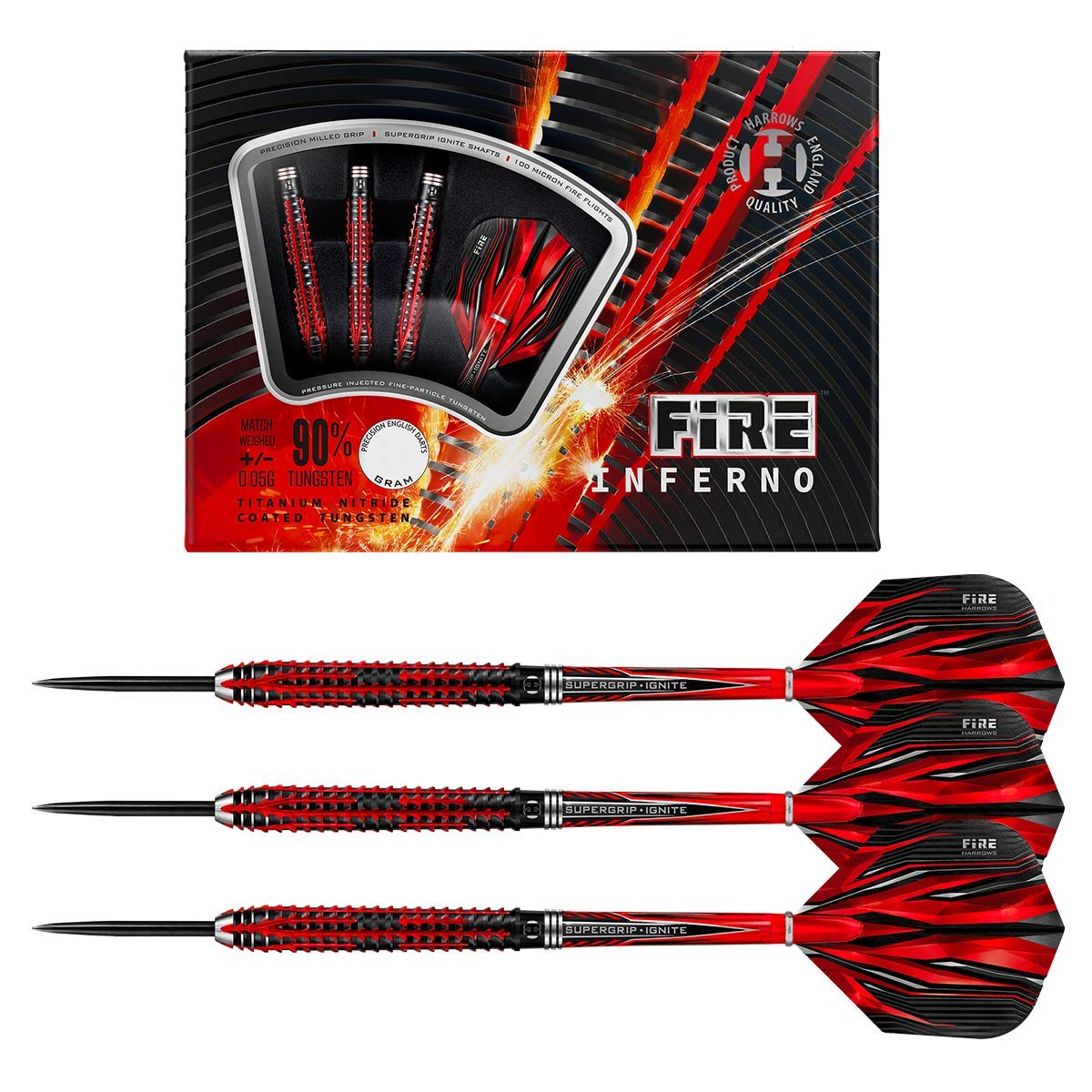 Harrows Fire Inferno 90% Tungsten Steel Tip Darts (21)