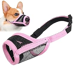 LUCKYPAW Dog Muzzle, Mesh Muzzle for Small Medium