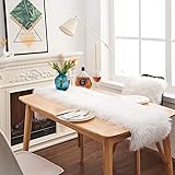 Table Runner, Thanksgiving Modern Small White Fur