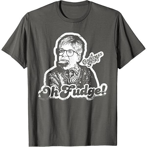 Amazon.com: A Christmas Story Oh Fudge! Boy's Heather Grey T-Shirt
