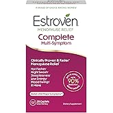 Estroven Complete Multi-Symptom Menopause Supplement for Women, 28 Ct., Clinically Proven Ingredient Provide Menopause Relief & Night Sweats & Hot Flash Relief* Drug-Free & Non-GMO