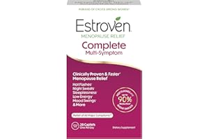 Estroven Complete Multi-Symptom Menopause Supplement for Women, 28 Ct., Clinically Proven Ingredient Provide Menopause Relief & Night Sweats & Hot Flash Relief* Drug-Free & Non-GMO