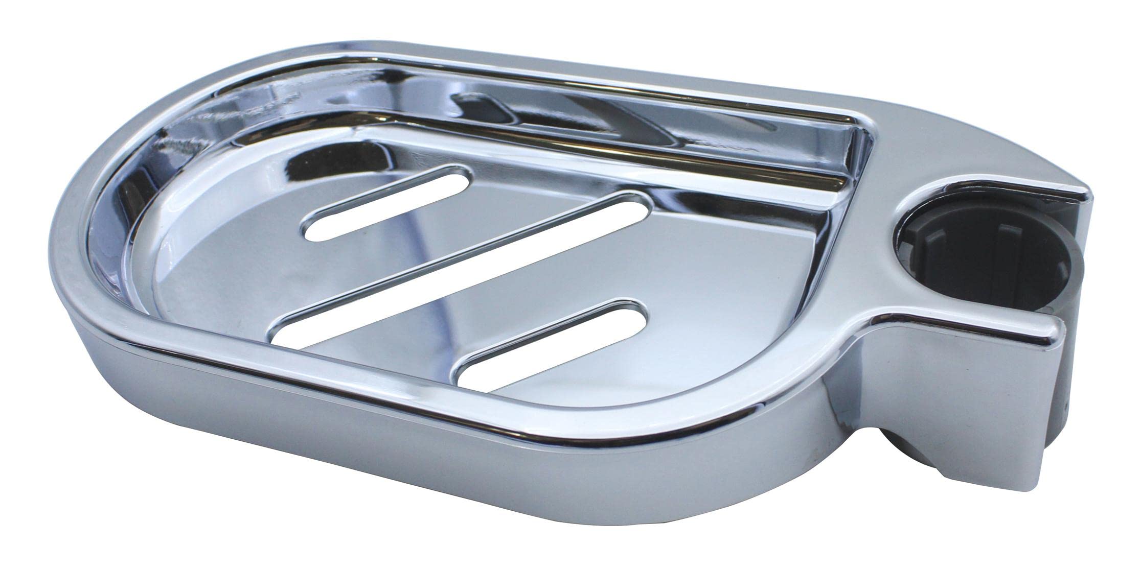 KEABATH Shower rail soap holder dish fit with 22mm shower rail soap tray clip for Bathroom shower pole soap holder fit with 22mm Shower Round rail pole