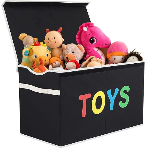 VICTOR'S Kids Toy Box Chest Extra Large Lightweight Collapsible Toy ...