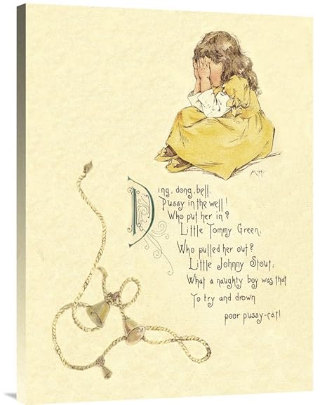 Global Galerie Budget gcs-454847–6.177,3–360,7 cm Maud Humphrey Nursery Rhymes: Ding Dong Bell Pussy in der auch Galerie Wrap