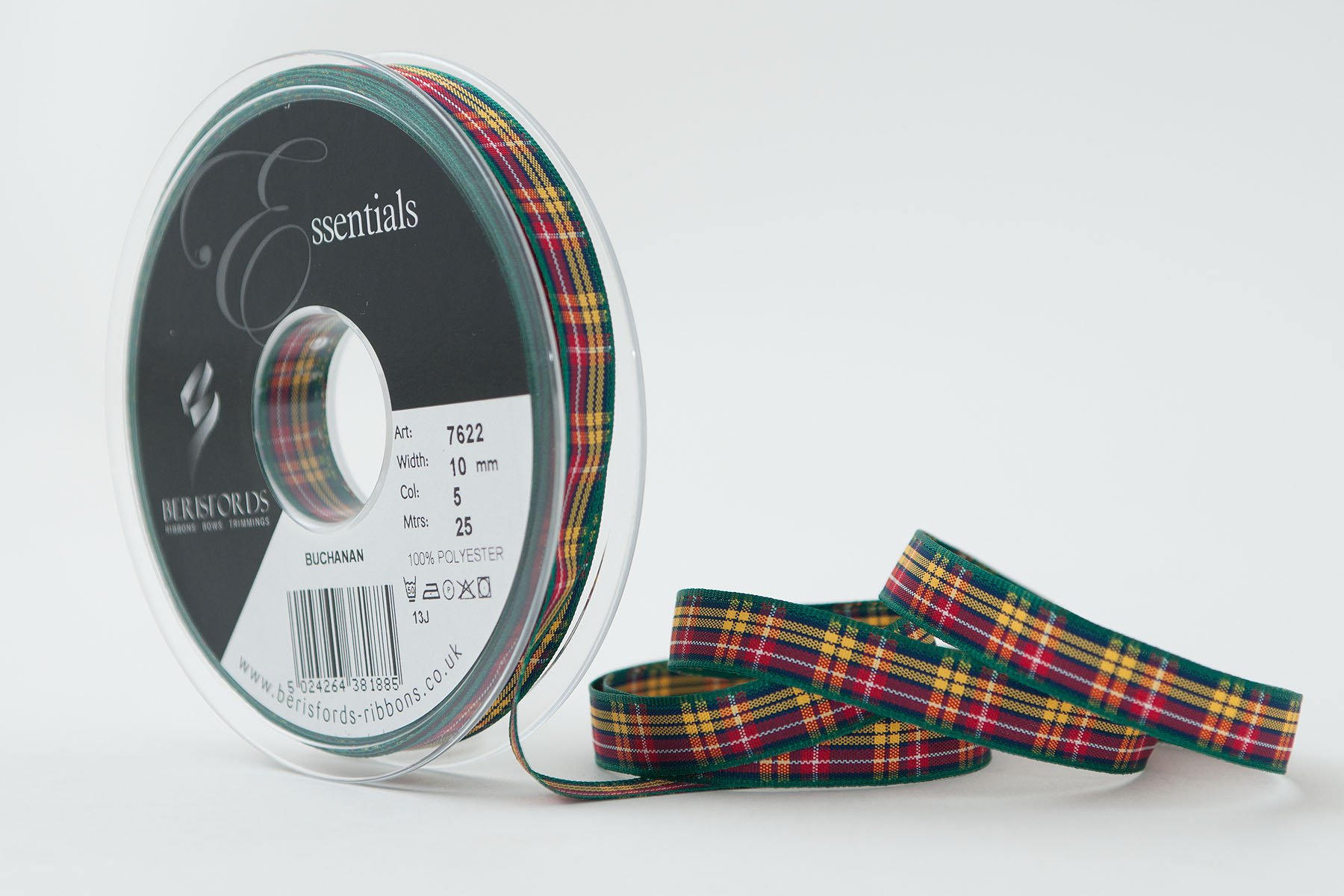 Berisfords 7622 05 Buchanan Tartan Ribbon, Polyester, 10.4 x 10.4 x 4.4 cm