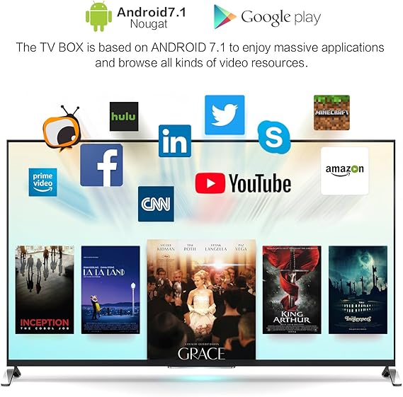 Amazon Com Tictid X8t Max 2g Ram 16g Rom Tv Box Android 7 1 Amlogic Quad Core Smart Tv Box Support 3d 4k H 265 Android Box Electronics