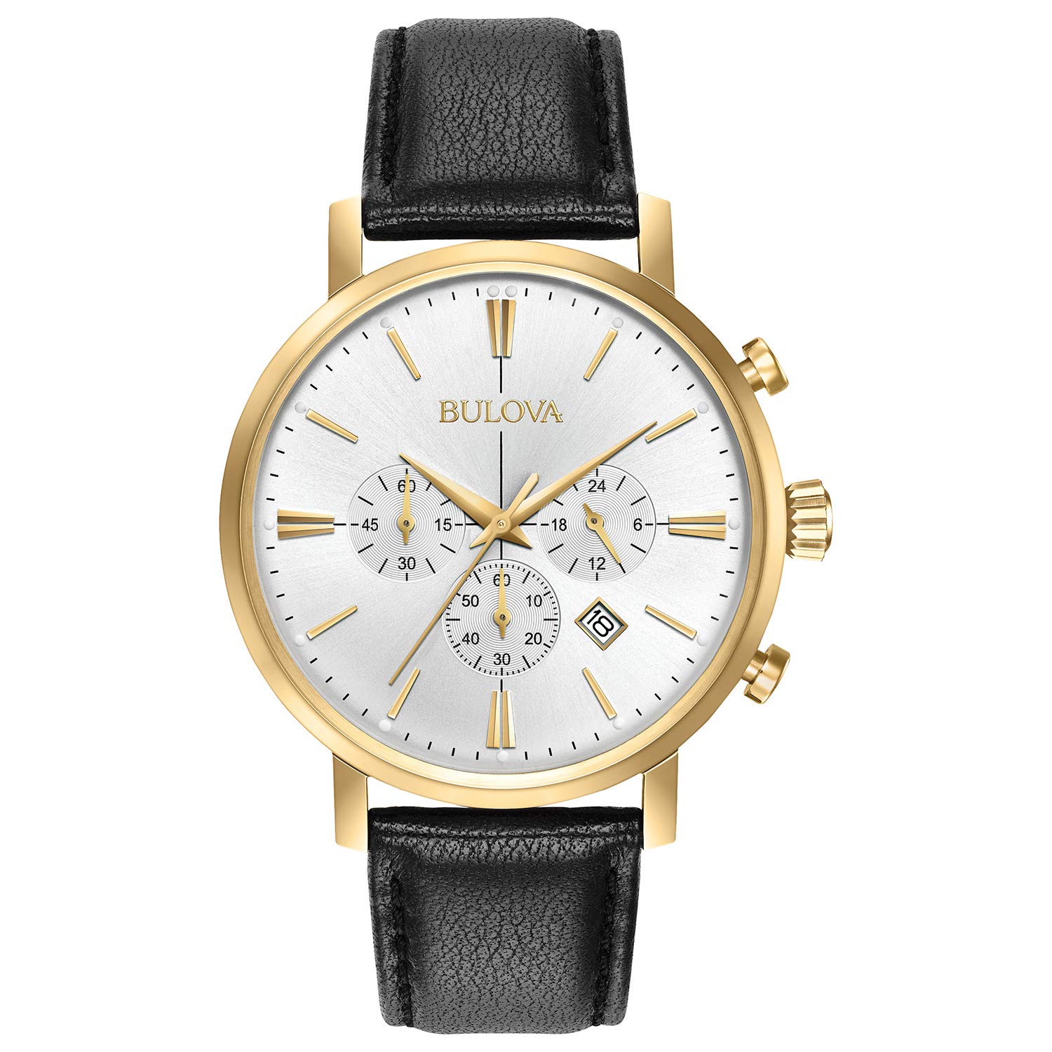 Mua Bulova 97B155 メンズステンレススチールブラック革バンドホワイトスマートウォッチダイヤル trên Amazon Mỹ ...