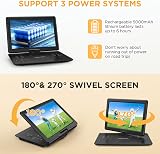DBPOWER 16.9 Portable DVD Player 14.1 HD Screen 5000mAh Battery USB SD view 5