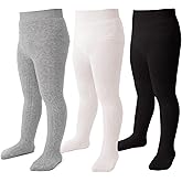 Marchare Baby Girls Tights Thick Solid Cable Knit Leggings Winter Warm Stockings For Toddler Girls 1/2/3/4/5 Pack