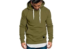 TOWMUS Jackets for Men,Pullover Hoodies for Men Solid Zipper Long Sleeve Hooded Sweatshirts Casual Workout Sport Sweaters Tops