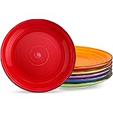 vancasso Bonita Dinner Plates, 10.5 Inch Ceramic Plates, Microwave, Oven and Dishwasher Safe Plates Set of 6 - Assorted Colors