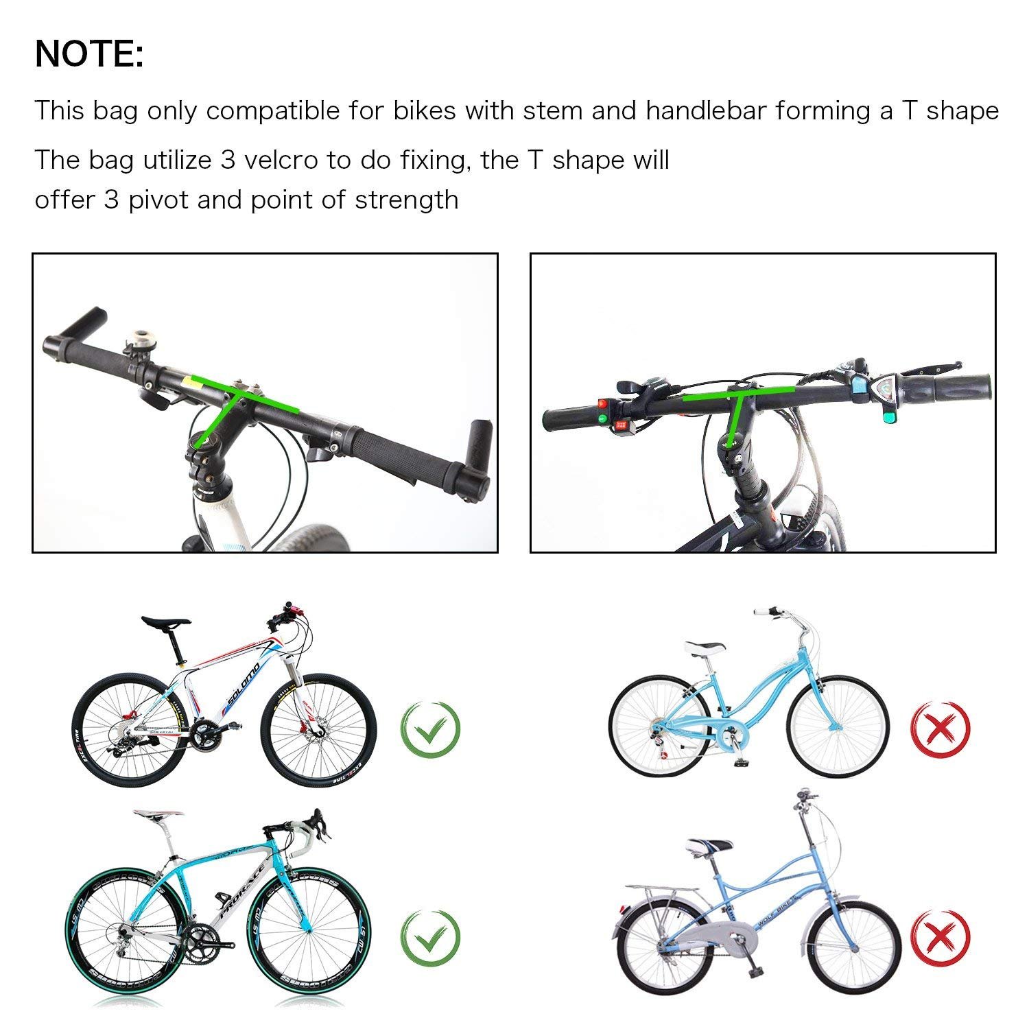 bedee Borsa Telaio Bici, 6 inch con TPU Touch-screen Porta Cellulare Bici, Borsa Impermeabile da Manubrio per Biciclette, Borse Biciclette Supporto Bici MTB BMX (Nero)