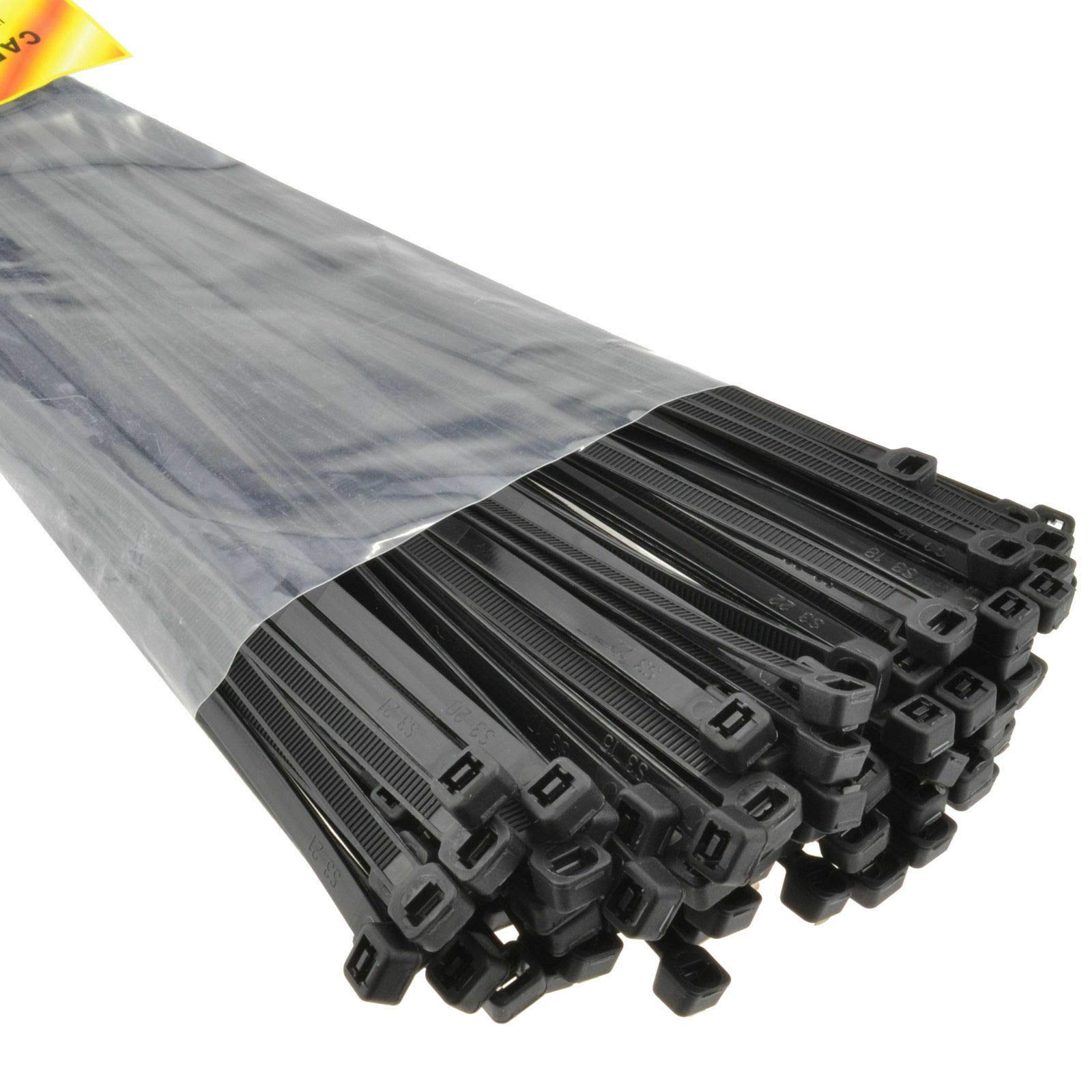 modaleo 200, 400 Pack of Black Cable Ties, 240mm x 5mm, 9.5" Premium Tie Wraps, Strong Nylon Zip Ties (400 Cable Ties Black)