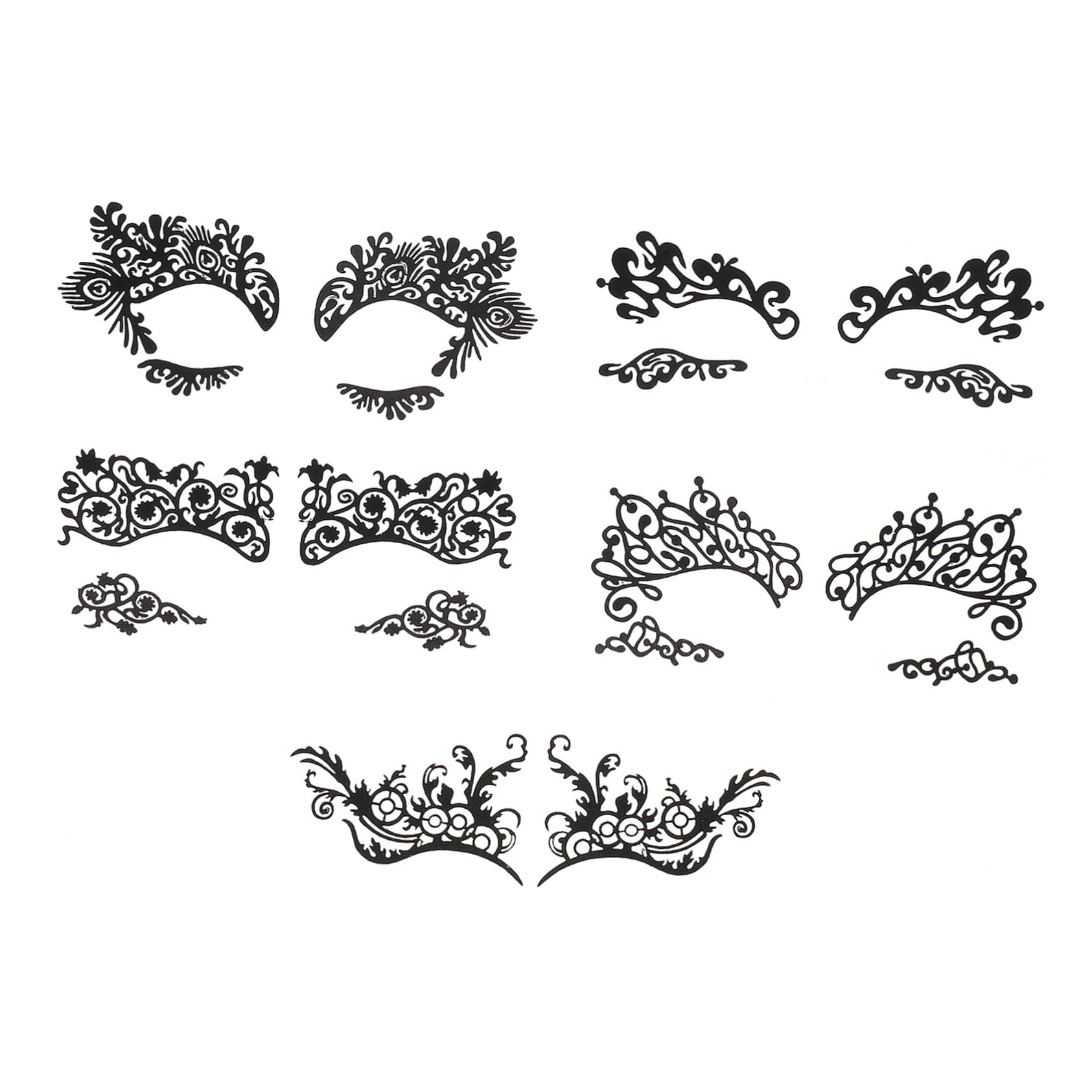 minkissy 5pcs Eyeliner Stickers Makeup Stickers Face Stickers Face Stickers Makeup Eyeshadow Eyeliner Stickers Carnival Masquerade Eyeliner Temporary Sticker Eye Sticker