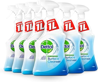 Dettol Antibacterial Surface Cleaner Fragrance Free 1L Pack 6 (6.0L)