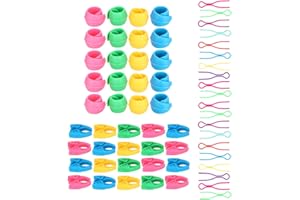 60Pcs Bobbin Thread Buddies, Silicone Thread Holder Clips, Plastic Spool Huggers with Secure Grip, Ideal for Sewing Machine S