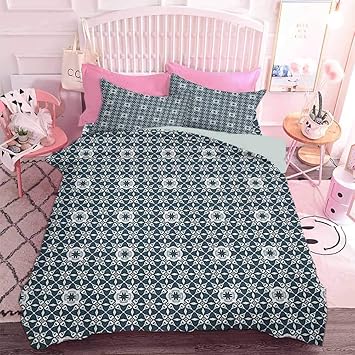 Amazon.com: Quilted Comforter Set Europe Azulejo Portuguese Mosaic