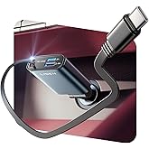 LISEN Retractable Car Charger, Mini USB C Car Charger, 54W Car Charger USB C Fast Charger, Metals USB C Car Phone Charger for