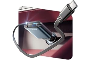 LISEN Retractable Car Charger, Mini USB C Car Charger, 54W Car Charger USB C Fast Charger, Metals USB C Car Phone Charger for