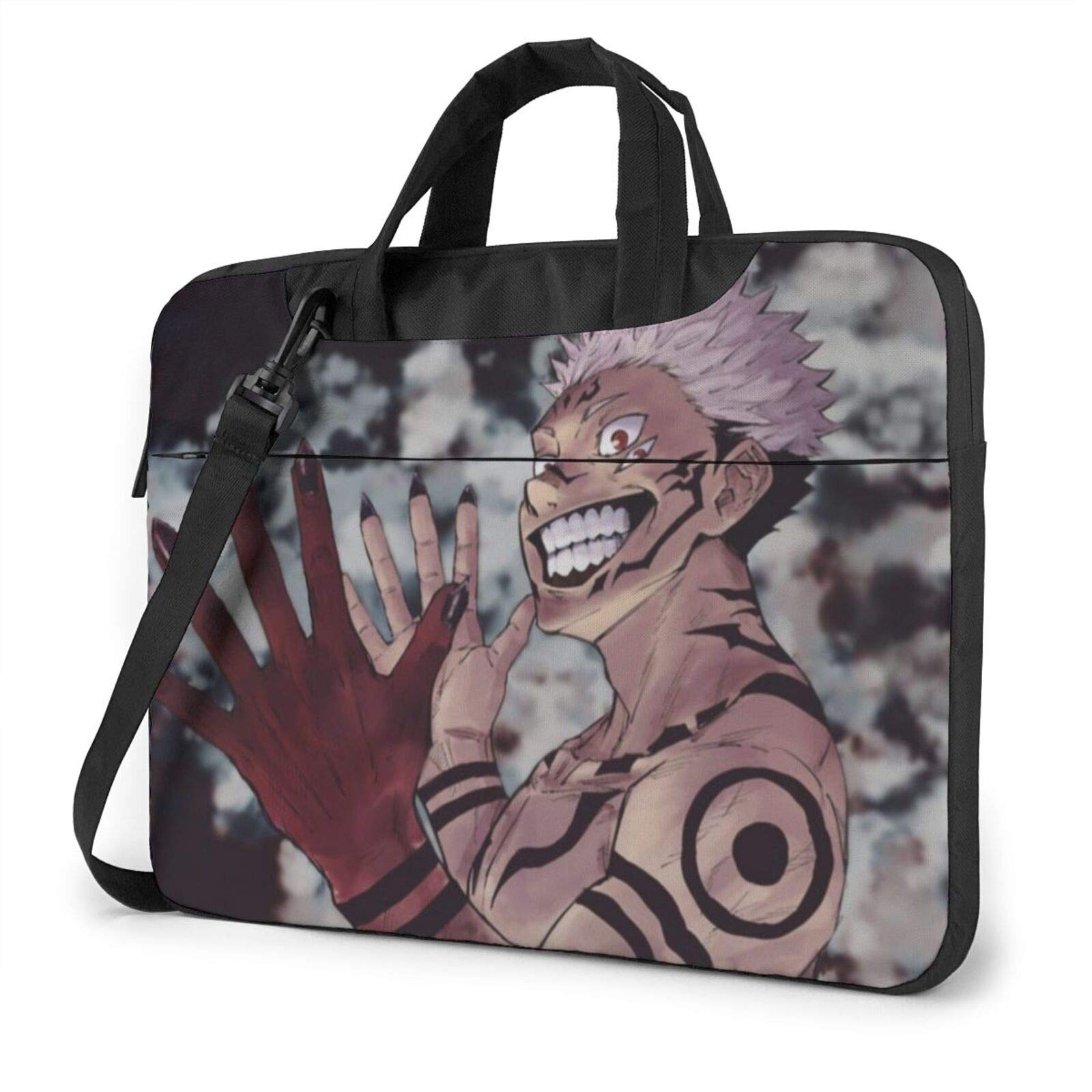 Laptop Shoulder Messenger Bag Briefcase Jujutsu Kaisen Laptop Bag Shockproof Foam Computer Protectiv