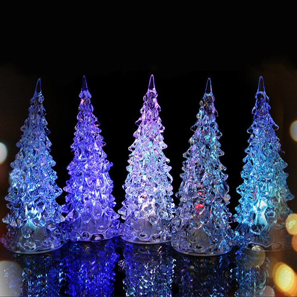 6 Pcs Multi-Color Changing LED Christmas Tree Decoration Light Xmas Night Light