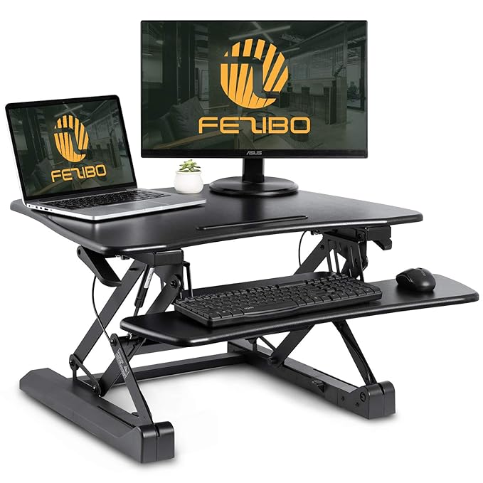 Amazon.com : Standing Desk Converter with Height Adjustable - FEZIBO