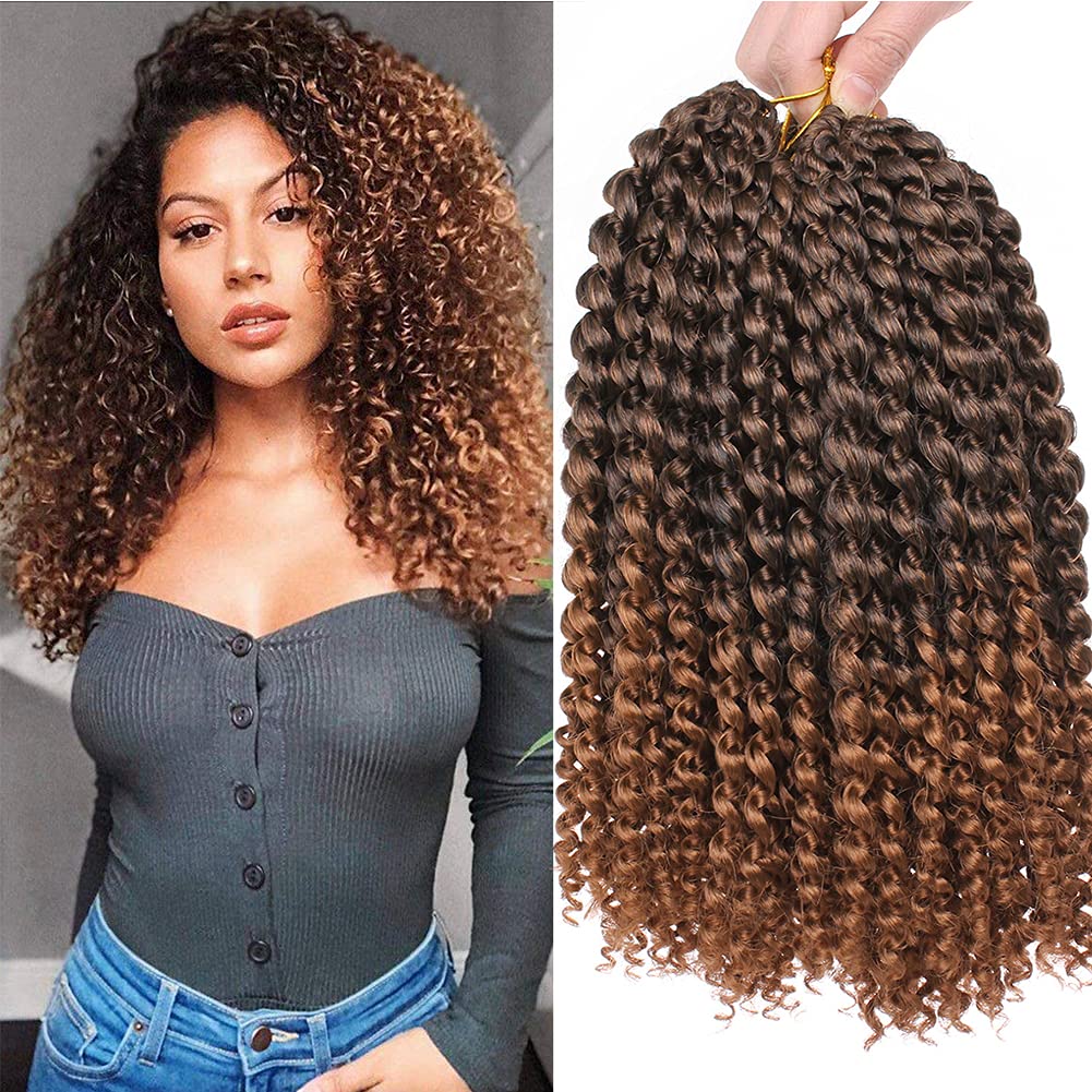 Xtrend 7 Pack 12 Inch Passion Twist Hair Water Wave Synthetic Crochet Braids for Short Passion Twist Braiding Hair Ombre Goddess Locs Bohemian Curl Hair Extensions for Black Women T30# โ image 1