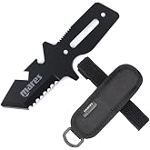 Mares Neutron Stainless Steel 137mm Long Scuba Dive Knife | Sheath with Loops &amp; Straps Included
