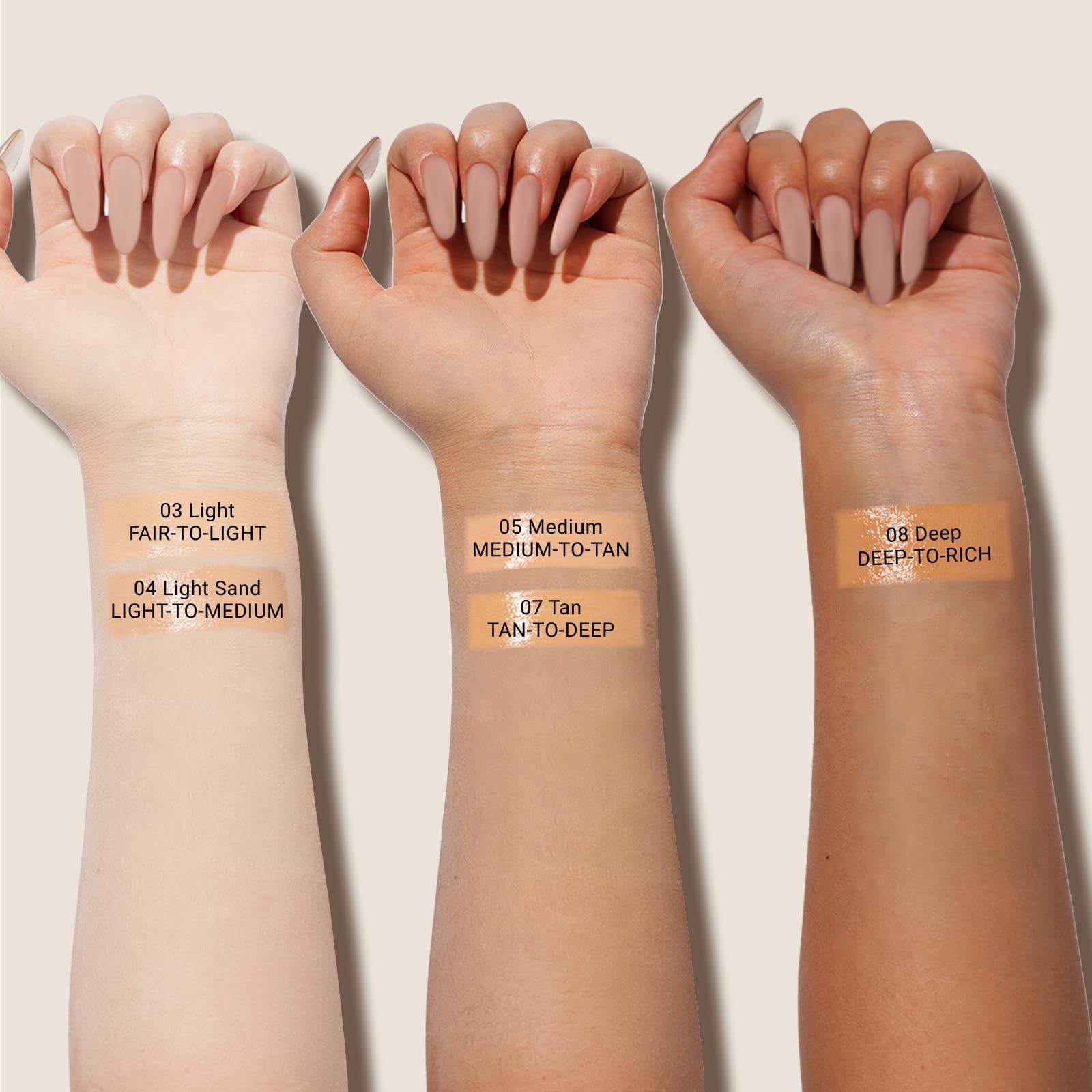 HECI BEAUTY Liquid Concealer Makeup for Blemishes & Dark Circles - Medium to Full Coverage Concealer for Face,07 Tan, 0.22 Fl Oz