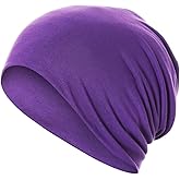 JarseHera Cotton Slouchy Beanie for Men Women Chemo Headwear Soft Sleep Caps Skull Cap Hats