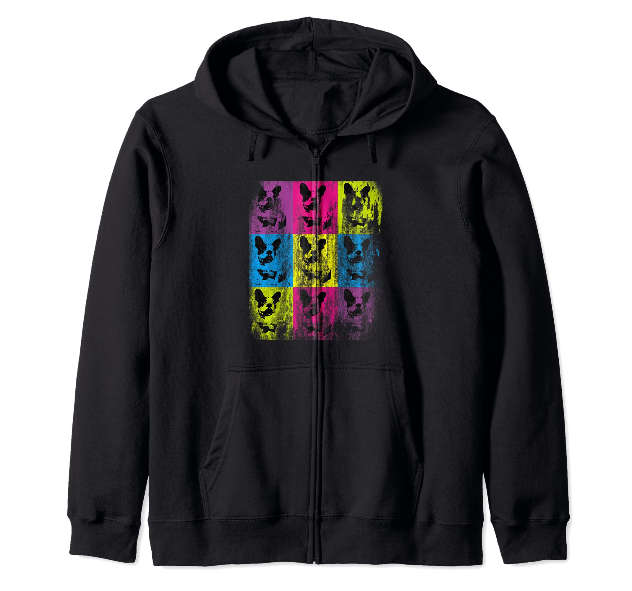 Bulldog Mister Stormhead Vintage French Bulldog Bully Zip Hoodie