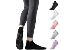10 Pairs Pilates Socks Women, Soft Yoga Socks for Women Non Slip, Ankle Grip Socks for Yoga Barre Dance Fitness Home