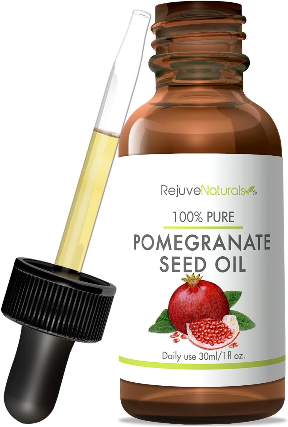 Pomegranate Seed Oil, Cold Pressed by RejuveNaturals 100 Pure and