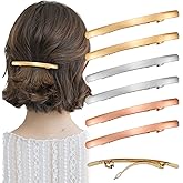 Luckycivia 6 Pack Women Hair Clip, French Styles Metal Hair Pins, Simple Retro Hair Barrettes for Women and Girls, 3 Colors