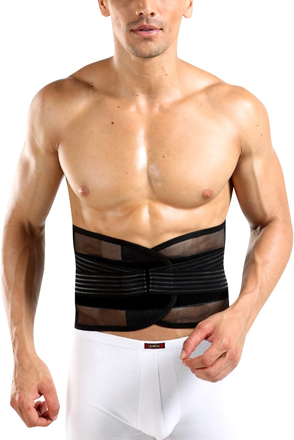 AIEOE Men's Body Shaper Waist Trainer Slimming Wrap for