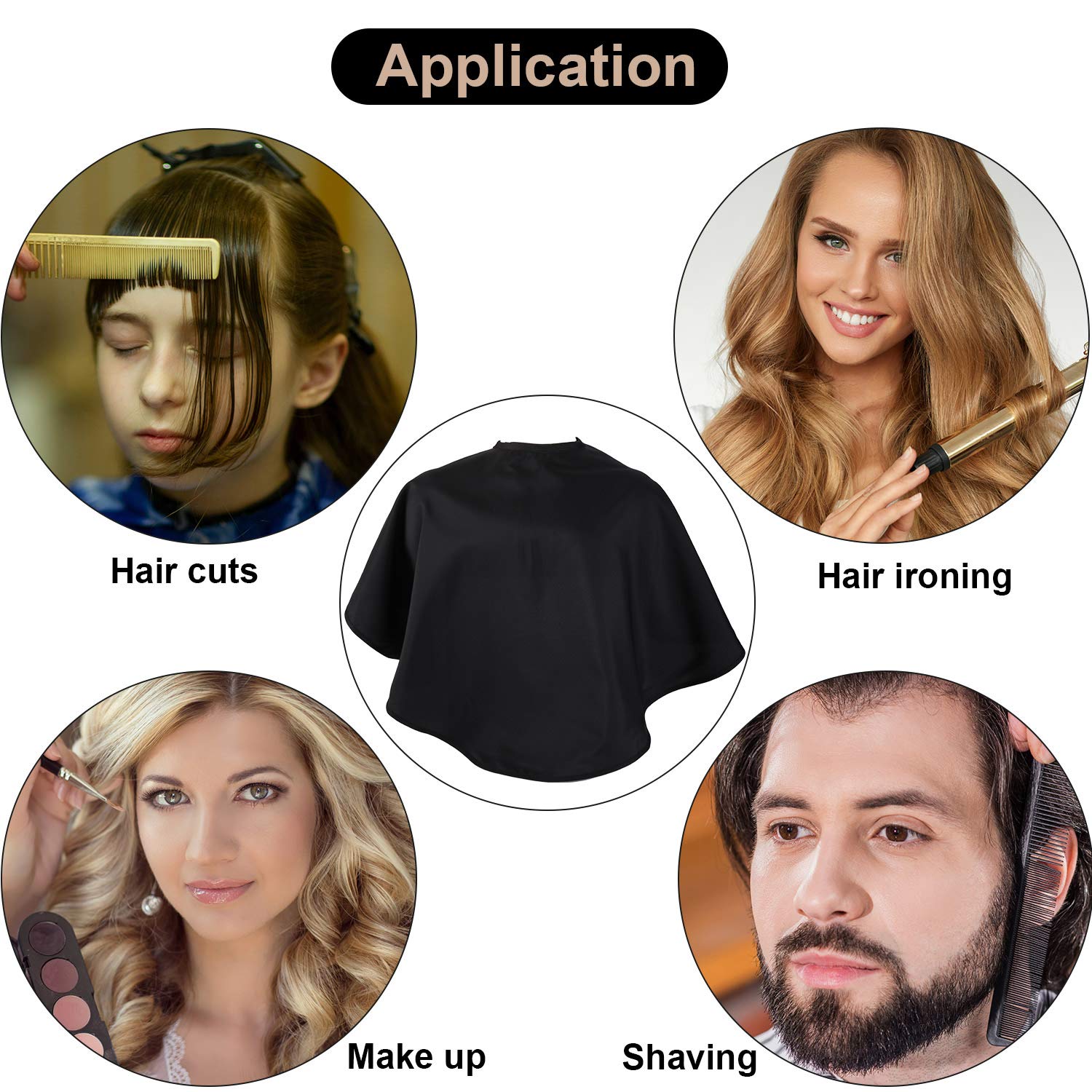 2 Pcs Waterproof Beauty Salon Bib - Barber Bib Dye Cape Styling Shampoo Cape for Hairdresser Artist Clients