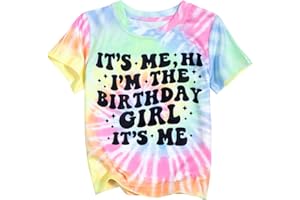 LOTUCY Birthday Girl Shirts Its Me Hi Im The Birthday Girl Its Me Shirt Letter Printed Party Outfit for Youth Girls